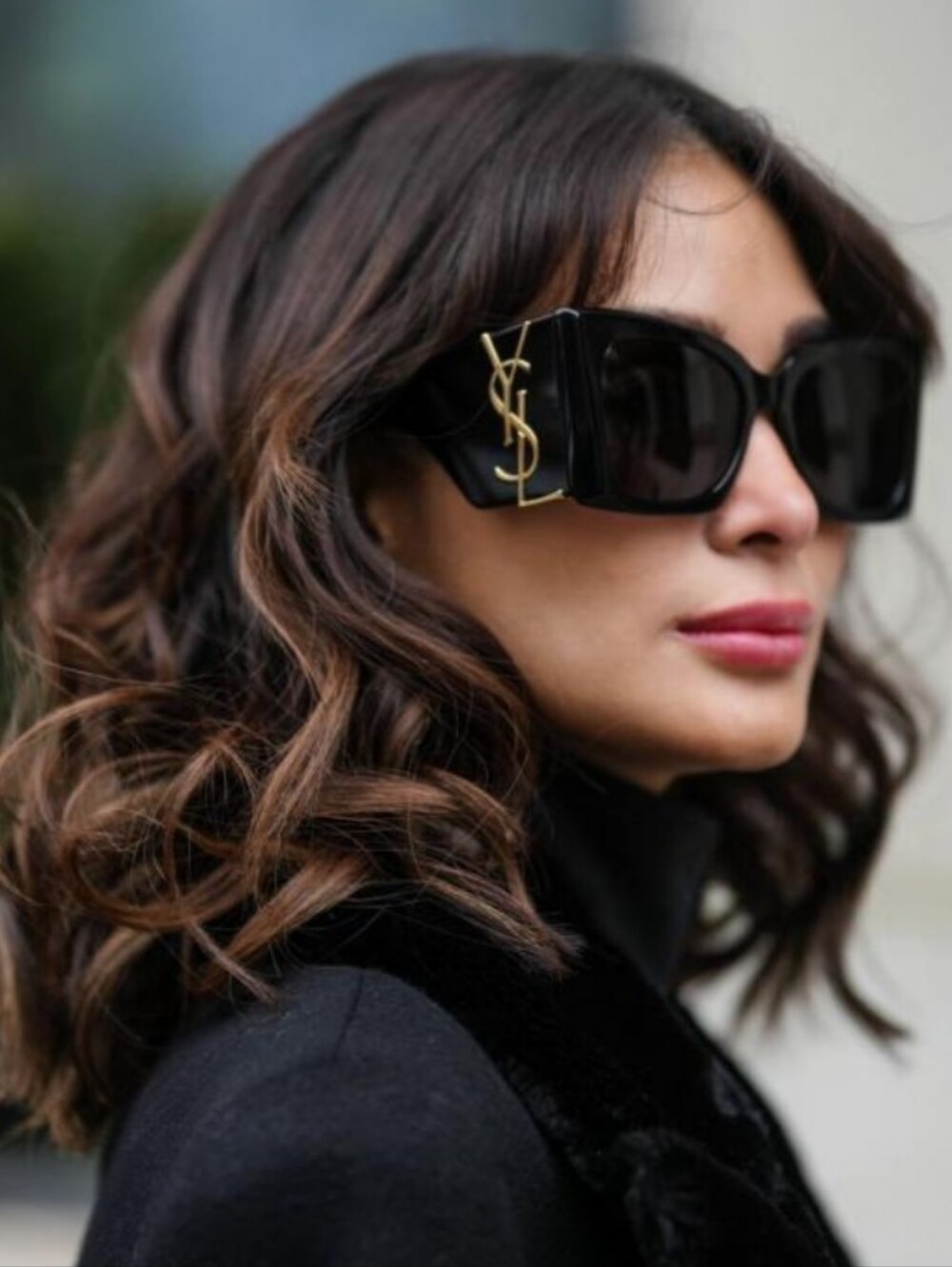 Saint Laurent M119 Blaze Black Oversized Logo Sunglasses